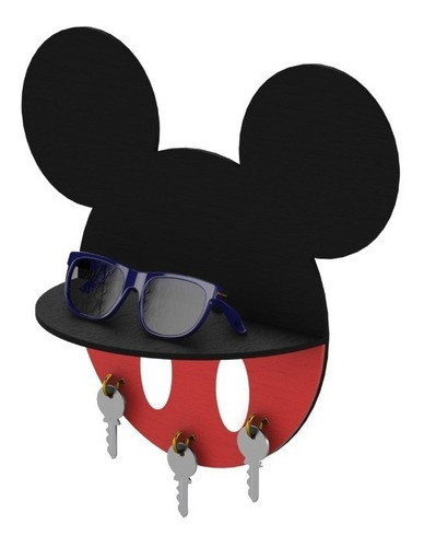 Porta Llaves De Pared Temática Repisa Mickey Mouse Disney+