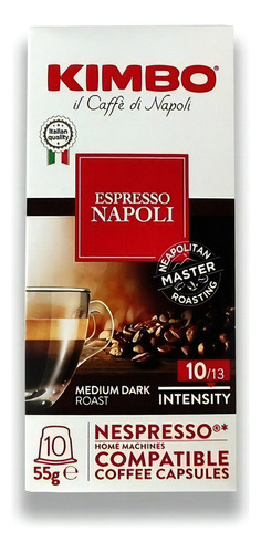 10 Cápsulas Kimbo Napoli Compatibles Con Nespresso