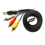 Cable 3 Rca Para Tv Audio Vídeo A Mini Plug 3.5 Consola Dvd 