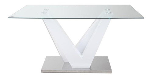 Mesa Vidrio Y Cromo 1,80x90cm Linea Moderna Premium Victory