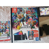 Nintendo Switch Oled Desbloqueado Edição Smash 256gb +online