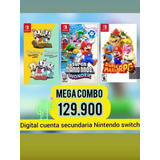 Combo Juegos Nintendo Switch Super Mario Bros Wonder Cuenta