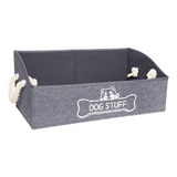 Vumdua Caja Grande De Juguetes Para Perros, Contenedor Trape