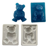 Molde Forma Silicone Sabonete Biscuit Urso Ursinhos 2 Pcs