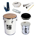 Kit De Percussão Rebolo + Pandeiro + Repique + Reco + Agogô 