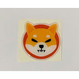 Adesivo Resinado Logo Shiba Inu Coin 8x8 Cm