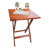 Mesa Plegable De Madera Laqueada Tipo Bar