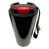 Vaso Termico Coffee Acero Inoxidable Negro Rojo 510ml Sensor