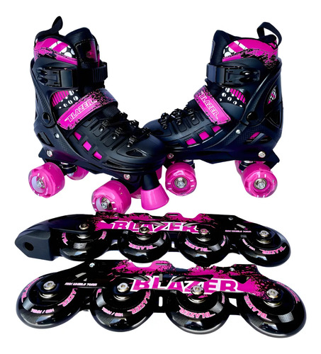 Patines 2 En 1 Roller Y Linea Ajustables Blazer | Meses sin interés