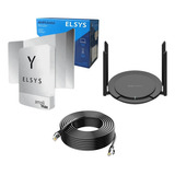 Kit Elsys 4g + Router Wifi + 20m Patchcord Internet Rural