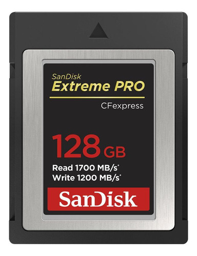 Cartão Sandisk 128gb Extreme Pro Cfexpress Tipo B 1700 Mb/s