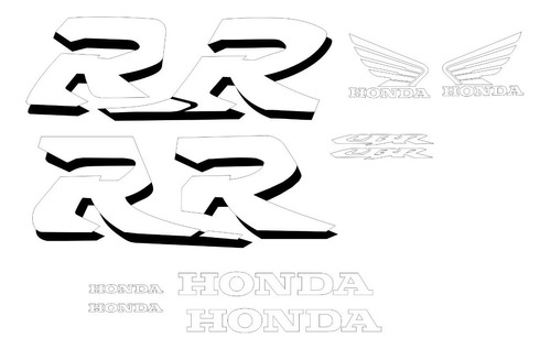 Kit Calcomanias Moto Honda Cbr Rr 1999 Fireblade Logos Foto 2