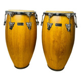 Set Juego Par Congas Tumba Madera Base 12 (11.75) 13 (12.50)