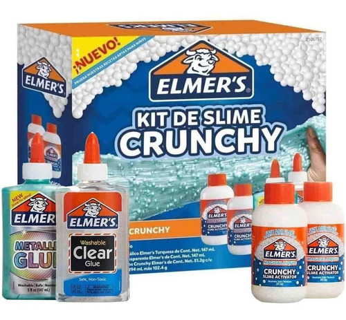 Kit Slime Arcoiris Elmers No Toxico Moco De Gorila Colores