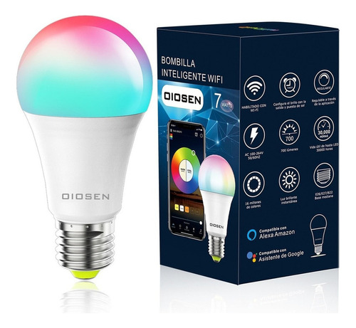 Bombilla Foco Inteligente Led Rgbw Smart Bombilla Control De