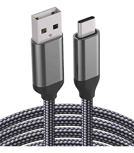 Cable Cargador Usb Tipo C De 15 Pies  Extralargo  De Nylon