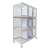 Gaiola Canil Gatil 9 Lugares Modular Pet Shop Veterinária