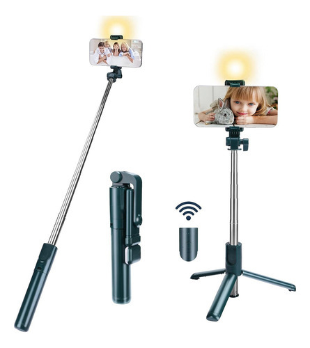 Trípode Selfie Stick Con Control Remoto Inalámbrico Desmonta