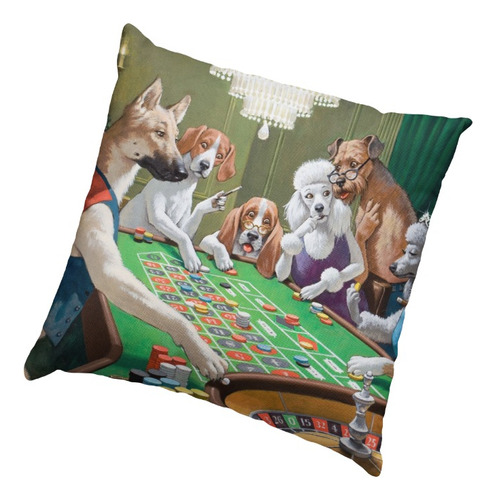 Cojines Para Sala Set Perros Jugando Poker