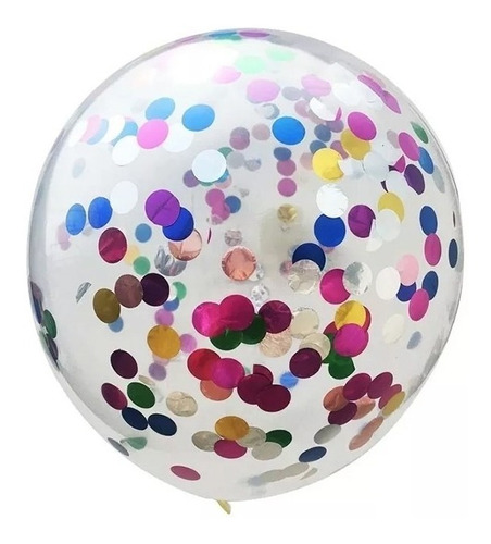 Set 12 Globos Confetti Multicolor R12 Las Condes