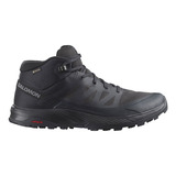 Zapatilla Hombre Outrise Mid Gtx Negro Salomon