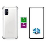 Pelicula Vidro 3d + Capa Anti Impacto Para Galaxy M51