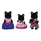 Calico Critters Familia De Gatos De Media Noche 4 Figuras 