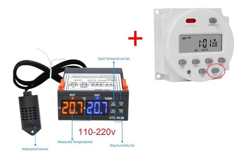 Kit Incubadora Control Humedad Stc3028 Y Temporizador Cn101s