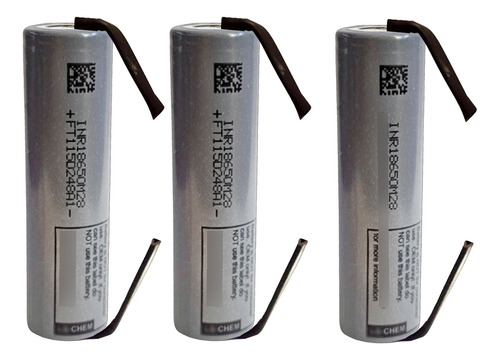 3 Bateria 18650 Chem 2800mah Inr18650m28 10a Célula 18650