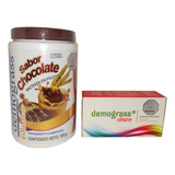 Caja Demograss Clasico 30 Caps+malteada Chocolate 500 Gramos