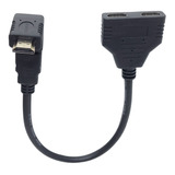 Cabo Hdmi Adaptador 30 Cm 90° Pequeno Curto P/ Chromecast