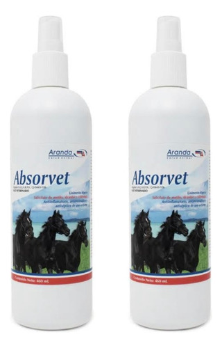 Absorvet Linimento 460 Ml Spray Antiinflamatorio *2 Piezas