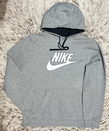 Sudadera Hoodie Gris Nike Con Gorro Para Hombre Talla M