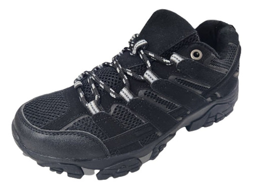 Zapatilla Outdoor Negro Celeste Mujer Invierno