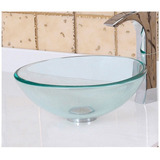 Bowl Cristal Lavatorio Transparente Sobreponer 41.5 Cm Color Transparente