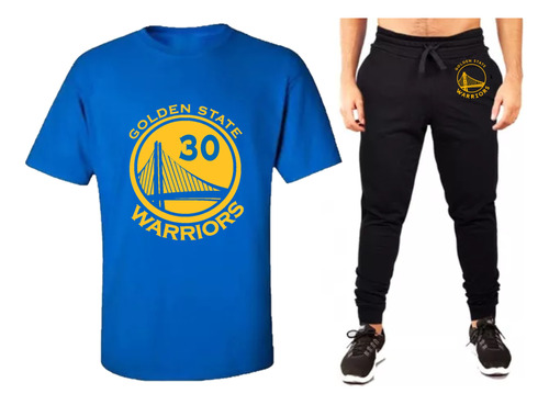 Conjunto Remera + Pantalón Jogging Golden State Warriors