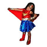 Disfraz Mujer Maravilla Wonderwoman Para Niña Talla 1 - 8