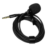 Microfono De Solapa Lavalier Plug 3.5mm Trrs Cable 3 Metros