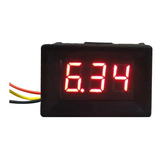 Voltimetro Dc 0-600v Panel Con Display 7 Segmentos Rojo