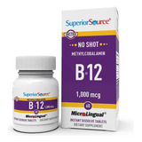 Superior Source Methylcobalamin B12 60 Tab Microlinguales Sabor Sin Sabor