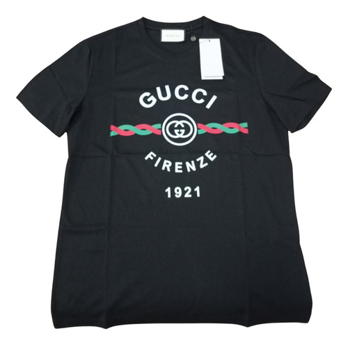 Playera De Hombre Gucci Firenze Negra M Y 2xl