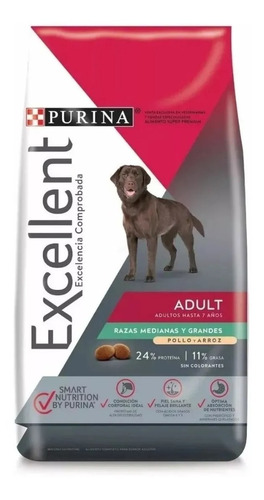 Excellent Perro Adulto Chiken And Rice X 20 Kg Sabuesos Vet