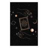 Vinilo 40x60cm Oro Manos Cosmos Astrologia Planetas