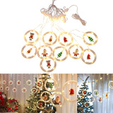 Ventana De Navidad Led Cadena Luces Usb Cortina