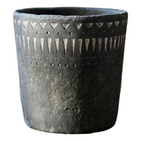 Maceta Decorativa De Cemento Black Pottery Gris L