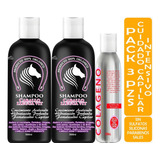 2 Shampoos Extracto Cola De Caballo+crema Capilar Colágeno 