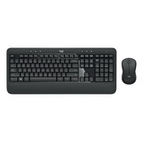 Kit De Teclado Y Mouse Inalámbrico Logitech Mk540 Español Latinoamérica De Color Negro