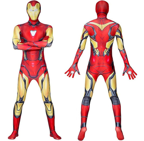 Disfraz De Iron Man Elástico Unisex Para Niños Y Adultos