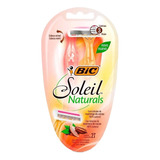 Maquinita Afeitar Bic Soleil Naturals 3 Filos Pack X2 