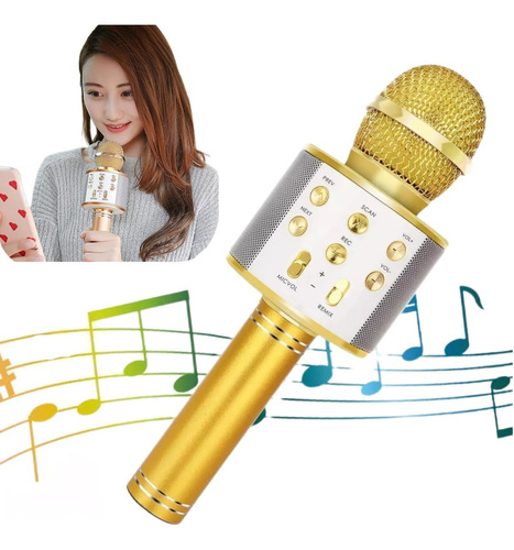 Micrófono Inalámbrico Bluetooth Karaoke Con Mezclador Bocina